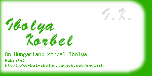 ibolya korbel business card